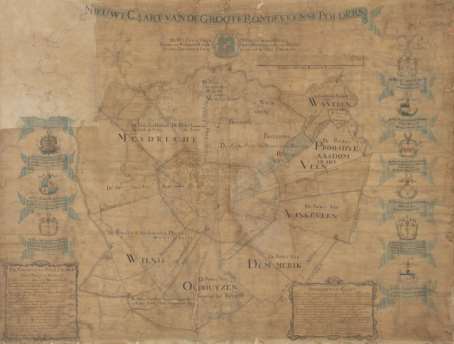 Rondom deze kaart worden komend jaar activiteiten georganiseerd. Op de kaart, getekend door Gerbrand Praalder, staan De Ronde Venen afgebeeld in het jaar 1782.