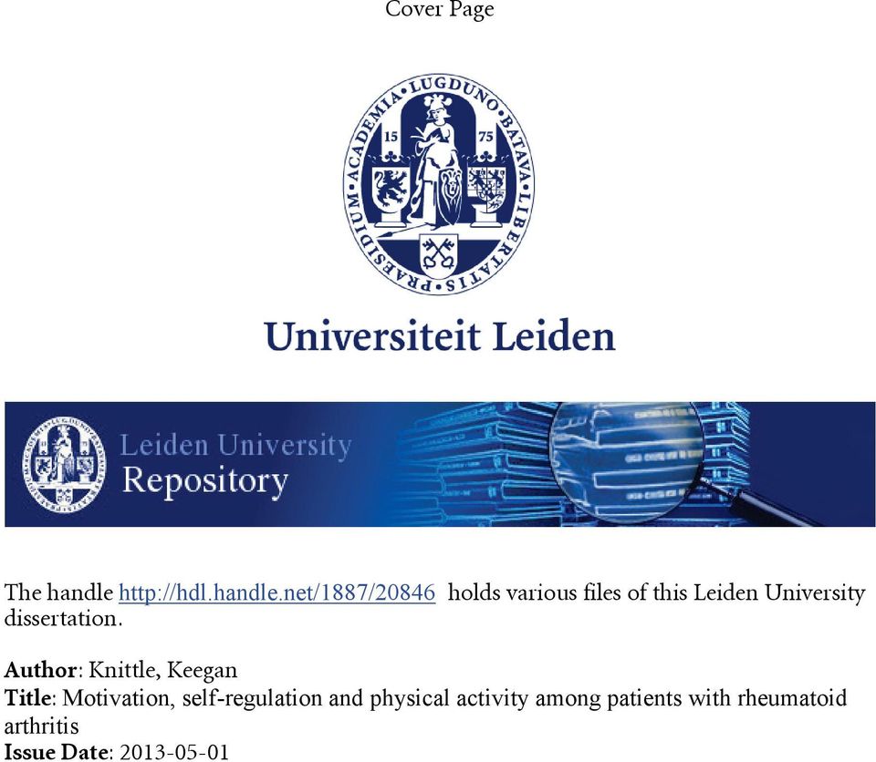 net/1887/20846 holds various files of this Leiden University