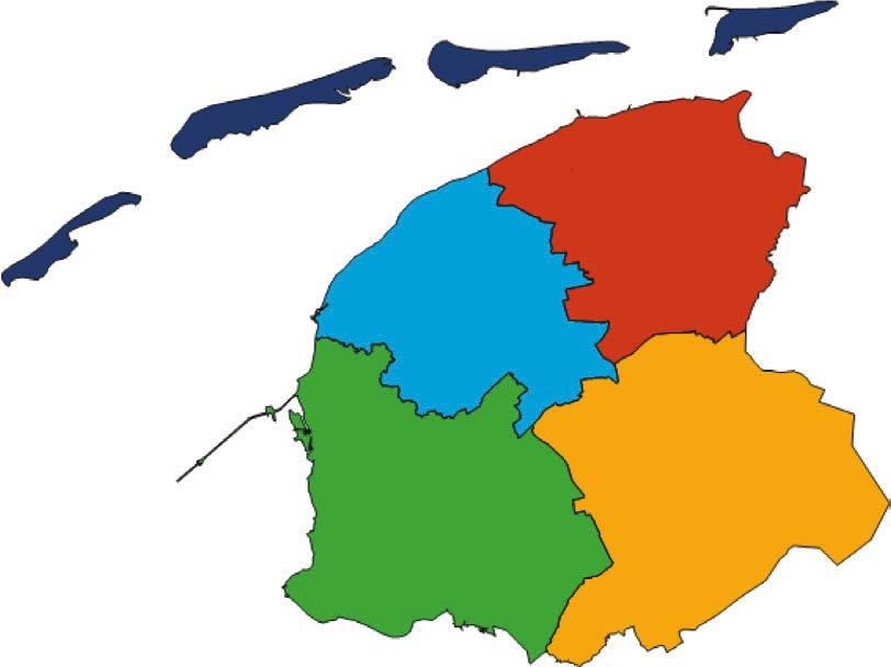 Noordoost en Noordwest Fryslân zijn het minst populair