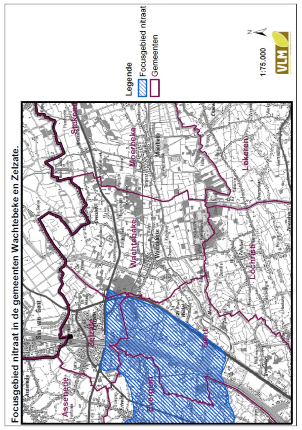 Annexe 4 Carte de la zone prioritaire dans les communes de Wachtebeke et de Zelzate Vue pour être annexée à l arrêté ministériel du 30 juillet 2015 modifiant la carte des zones prioritaires, reprise