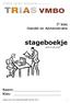 stageboekje STAGE sector economie administratief 3 e klas Handel en Administratie Naam: Klas: (administratief)