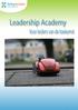 Over Stichting Kennisplein. Waarom een Leadership Academy? Opzet van de Academy. Beoogd resultaat en doel van het programma.