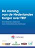 De mening van de Nederlandse burger over TTIP