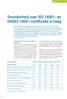 Tevredenheid over ISO 14001- en OHSAS 18001-certificatie is hoog