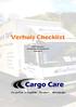 Verhuis Checklist. Tel: of cargo-care.nl