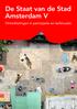 De Staat van de Stad Amsterdam V. Ontwikkelingen in participatie en leefsituatie