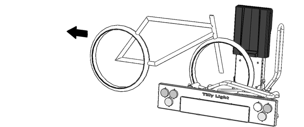4. Fiets loskoppelen Fietsen afnemen Maak de fiets los door de gesp in te drukken en de ratelband open te maken. 5.
