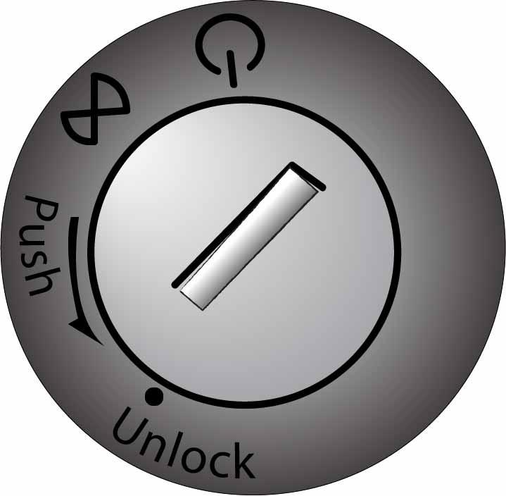 Gebruik Het aanbrengen en verwijderen van de accu Om de accu te verwijderen drukt u de sleutel in en draait u de sleutel naar de unlock positie (fig. B).
