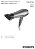 Hairdryer. www.philips.com/welcome. Register your product and get support at HP8251 HP8250. Gebruiksaanwijzing